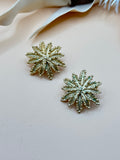 Vintage Avon Gold Tone Sunburst Flower Clip-On Earrings