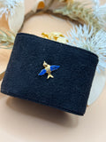 Vintage Gold Tone Blue Enamel Flying Bird Lapel Pin