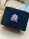 Diva Pink and White Floral Enamel Lapel Pin