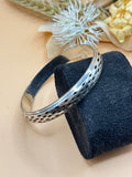 Silver Tone Geometric Cutout Bangle Bracelet