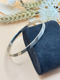 Vintage Monet Silver Tone Etched Bangle Bracelet