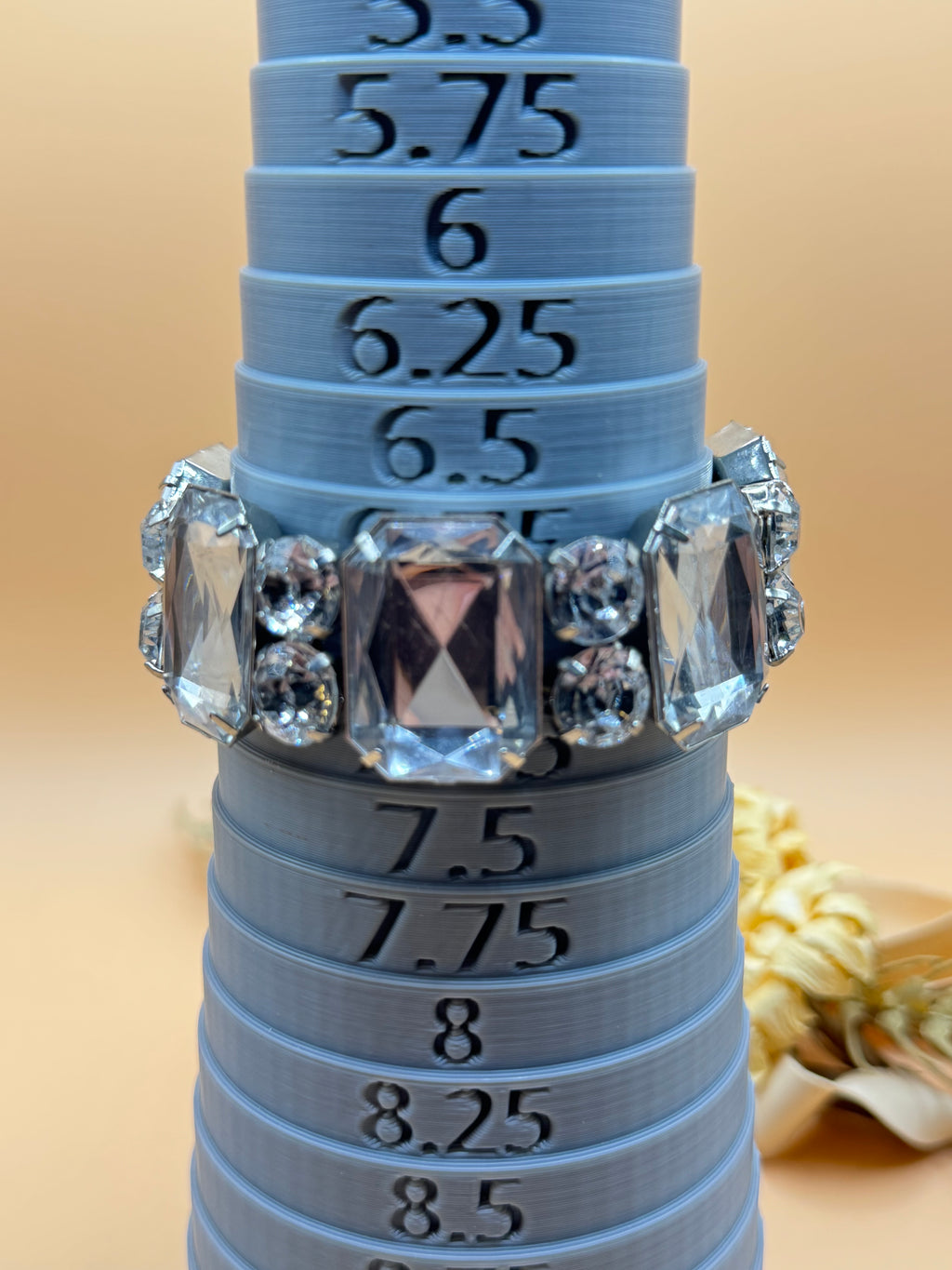 Clear Rhinestone Statement Stretch Bracelet