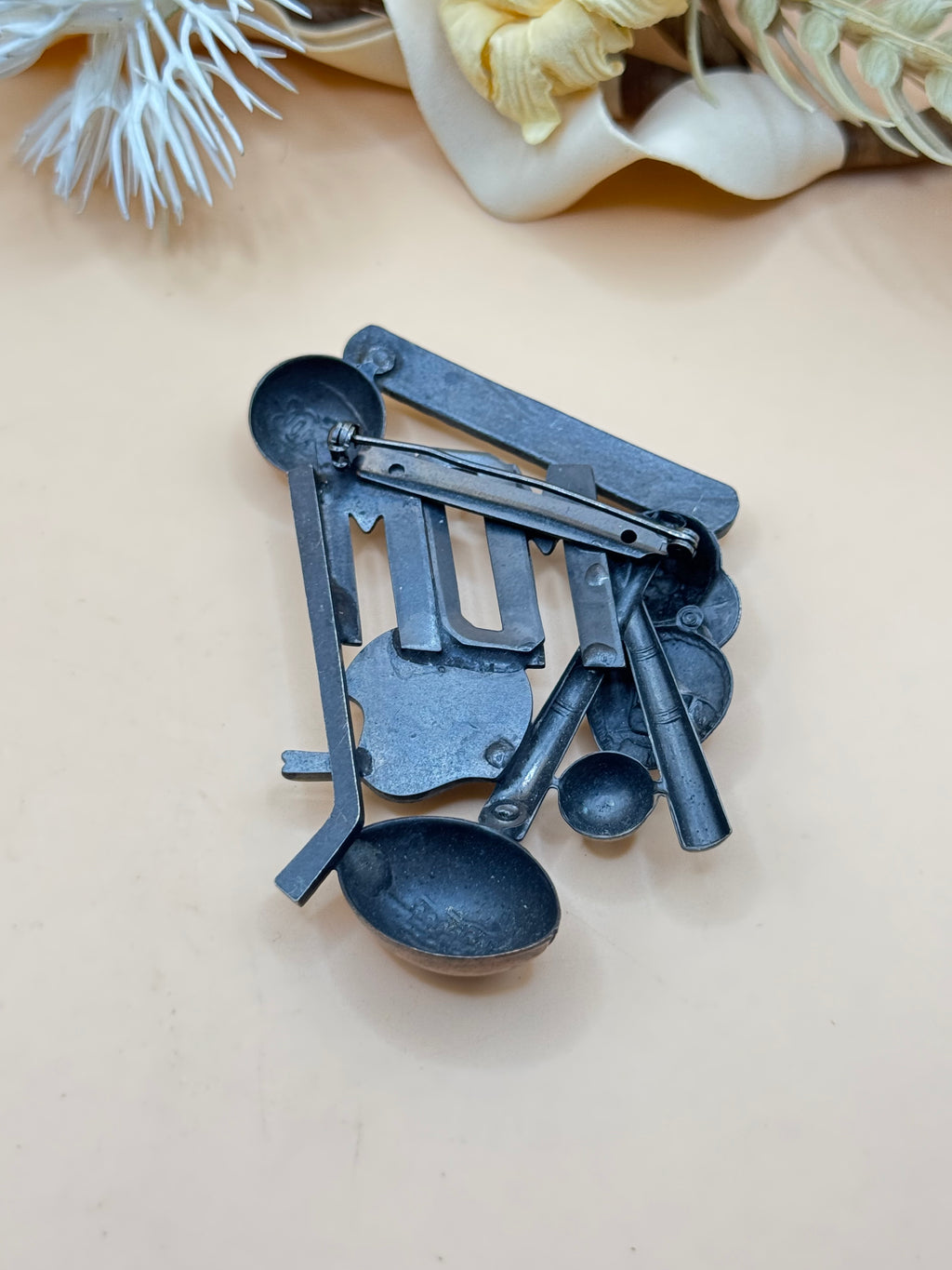 Vintage Mixed Sports Equipment Figural Brooch