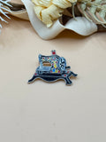 Vintage Clotilde Toy 1910 Sewing Machine Enamel Brooch
