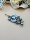 Vintage Western Cowboy Hat, Rifle & Edelweiss Brooch Silver Tone