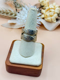 Gold Tone Hammered Overlapping Wrap Ring Size 8.5
