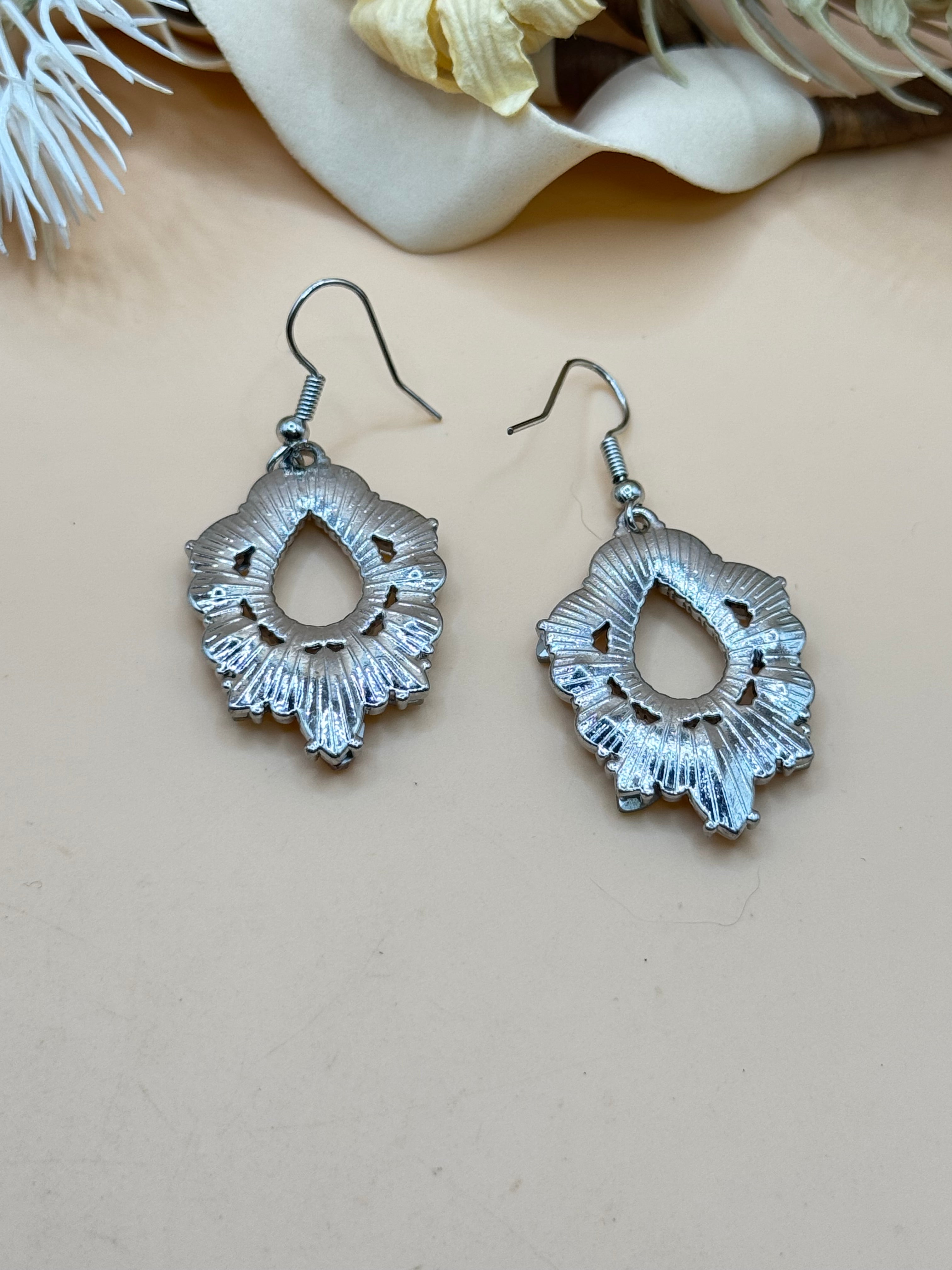 Aurora Borealis Rhinestone Chandelier Teardrop Dangle Earrings