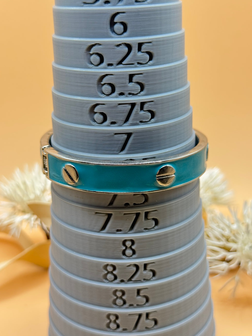 Turquoise Blue Enamel Silver Tone Hinged Bangle Bracelet Screw Accent