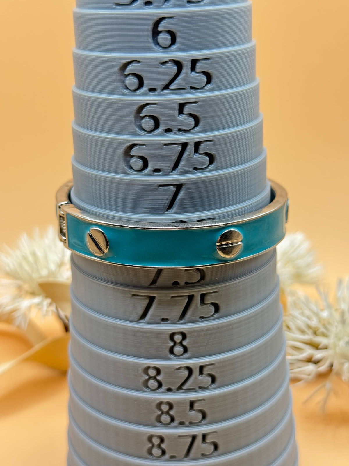 Turquoise Blue Enamel Silver Tone Hinged Bangle Bracelet Screw Accent